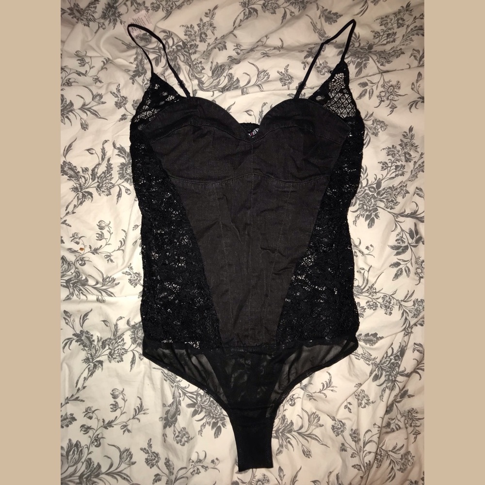 Black lace bodysuit